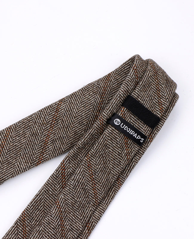 Corbata Tartán Gris n°3 Hombre en Lana | Norbert - Unipap's