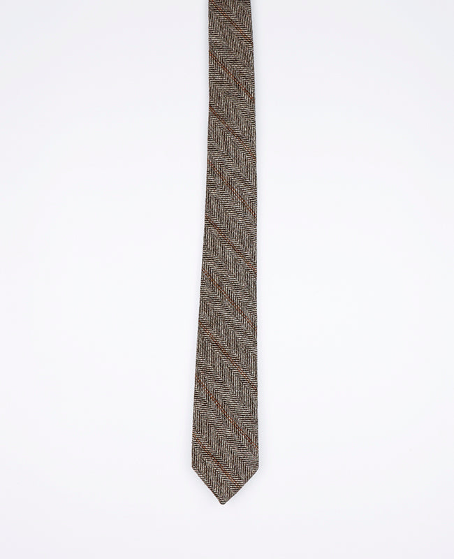 Corbata Tartán Gris n°3 Hombre en Lana | Norbert - Unipap's