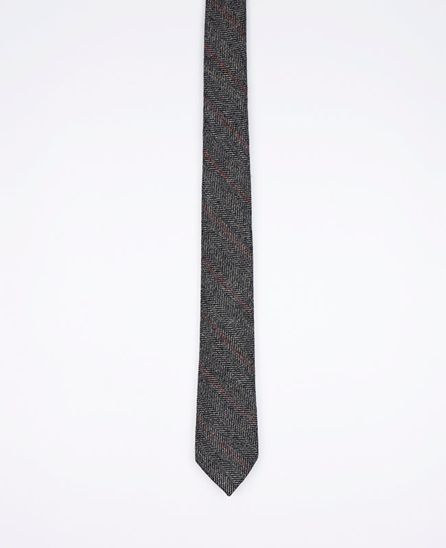 Corbata Tartán Gris n°4 Hombre en Lana | Norbert - Unipap's