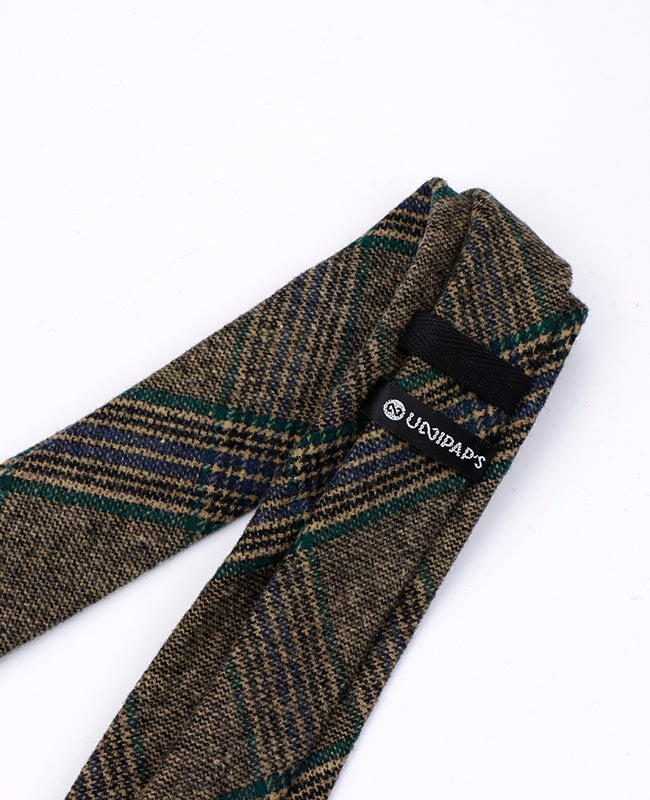 Corbata Tartán Gris n°5 Hombre en Lana | Norbert - Unipap's