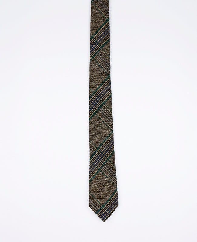 Corbata Tartán Gris n°5 Hombre en Lana | Norbert - Unipap's