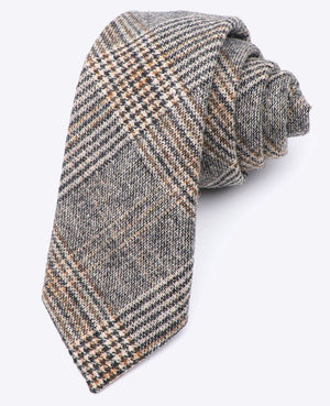 Corbata Tartán Gris n°6 Hombre en Lana | Norbert - Unipap's
