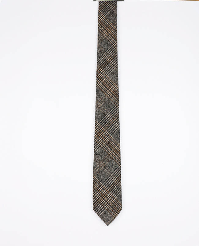Corbata Tartán Gris n°6 Hombre en Lana | Norbert - Unipap's