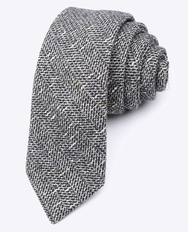Corbata Tartán Gris n°8 Hombre en Lana | Norbert - Unipap's