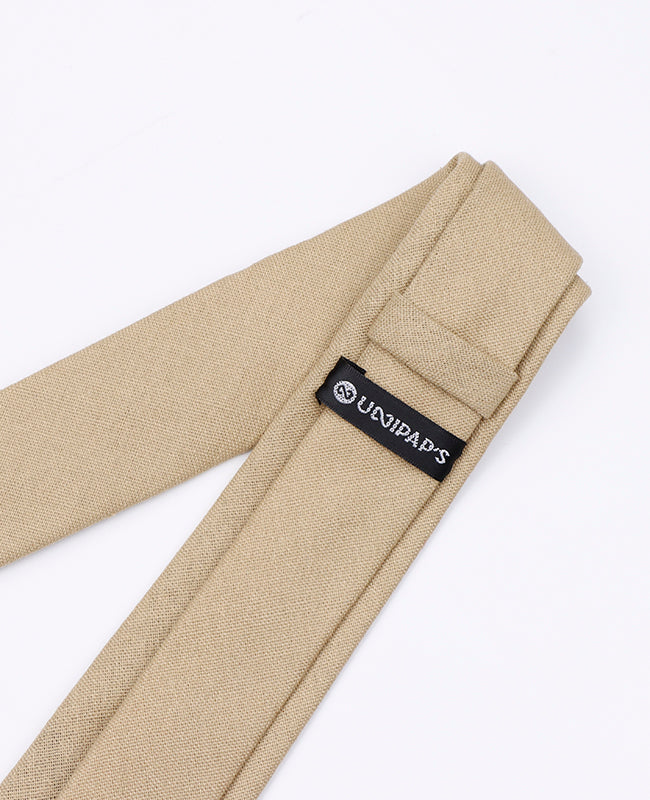 Corbata Beige n°1 Hombre en Lino | Basile - Unipap's