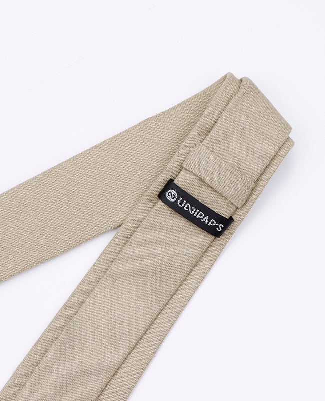 Corbata Beige n°2 Hombre en Lino | Basile - Unipap's