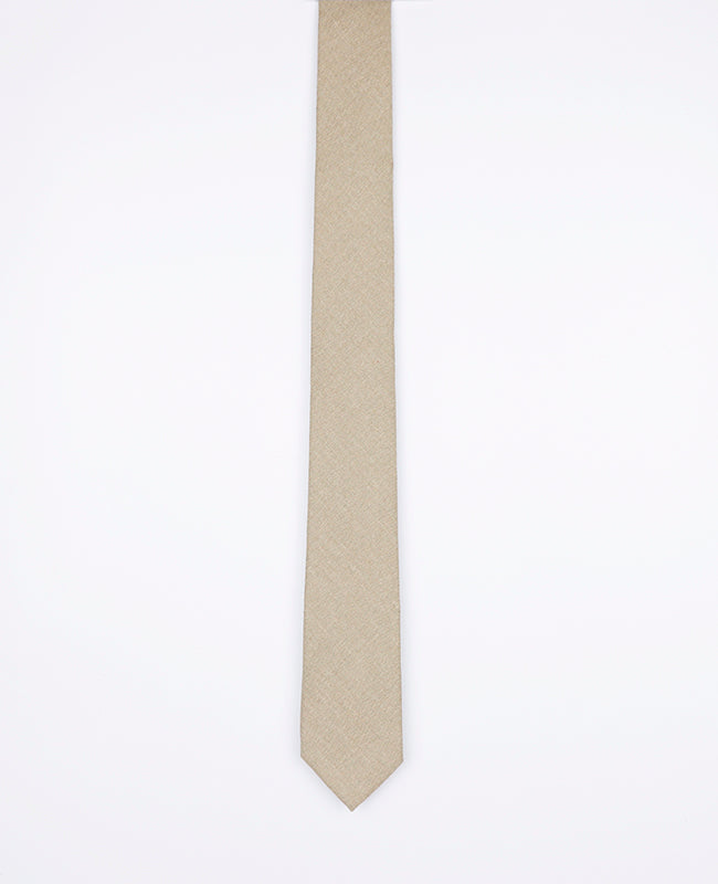 Corbata Beige n°2 Hombre en Lino | Basile - Unipap's