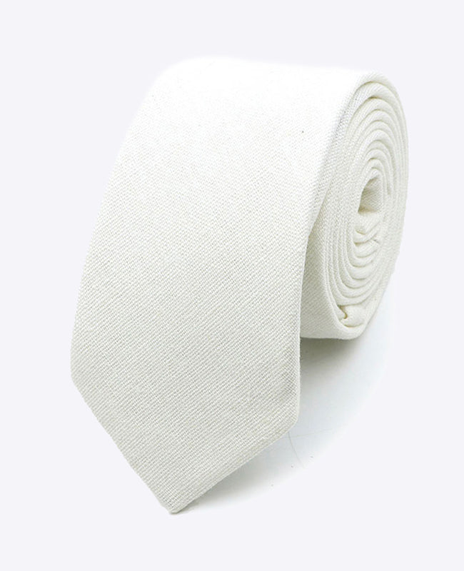 Corbata Blanco n°1 Hombre en Lino | Basile - Unipap's