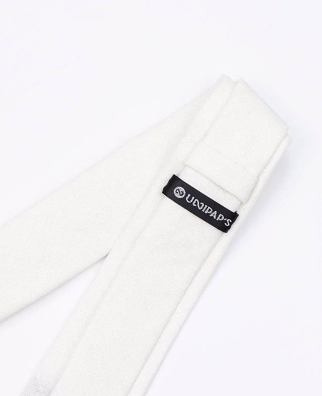 Corbata Blanco n°1 Hombre en Lino | Basile - Unipap's