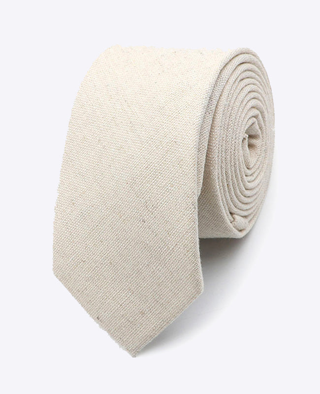 Corbata Blanco n°2 Hombre en Lino | Basile - Unipap's