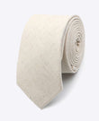 Corbata Blanco n°2 Hombre en Lino | Basile - Unipap's