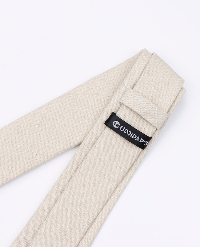 Corbata Blanco n°2 Hombre en Lino | Basile - Unipap's