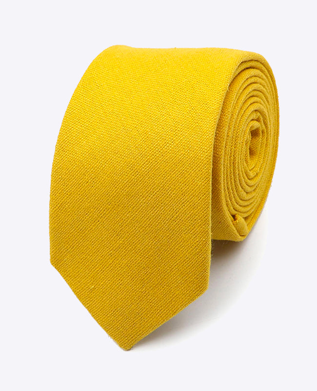 Corbata Amarillo n°1 Hombre en Lino | Basile - Unipap's