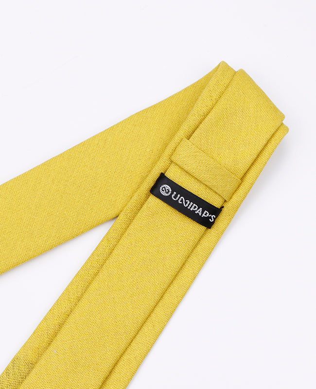 Corbata Amarillo n°1 Hombre en Lino | Basile - Unipap's