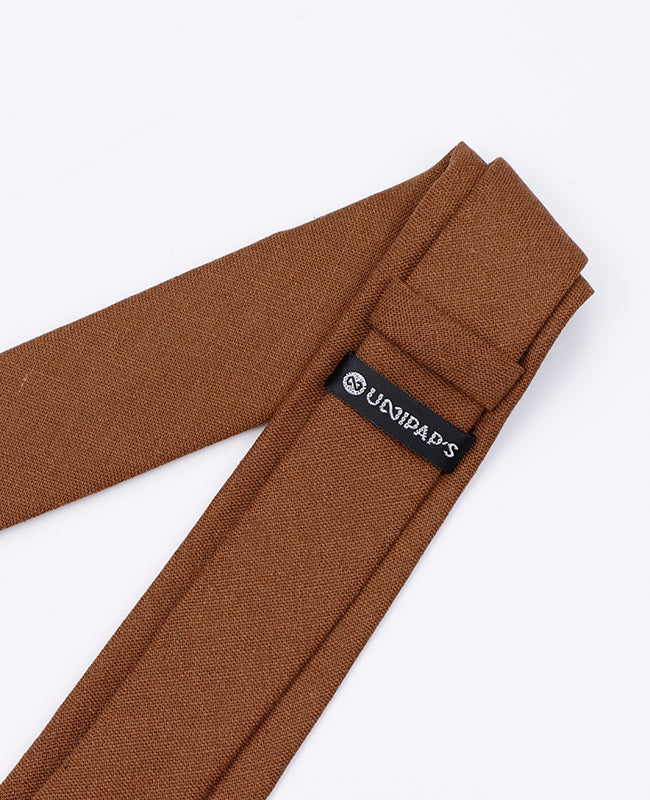 Corbata Marrón n°1 Hombre en Lino | Basile - Unipap's