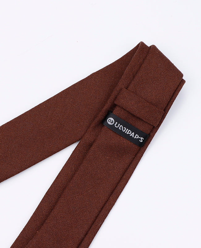 Corbata Marrón n°2 Hombre en Lino | Basile - Unipap's