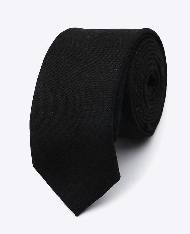 Corbata Negra Hombre en Lino | Basile - Unipap's
