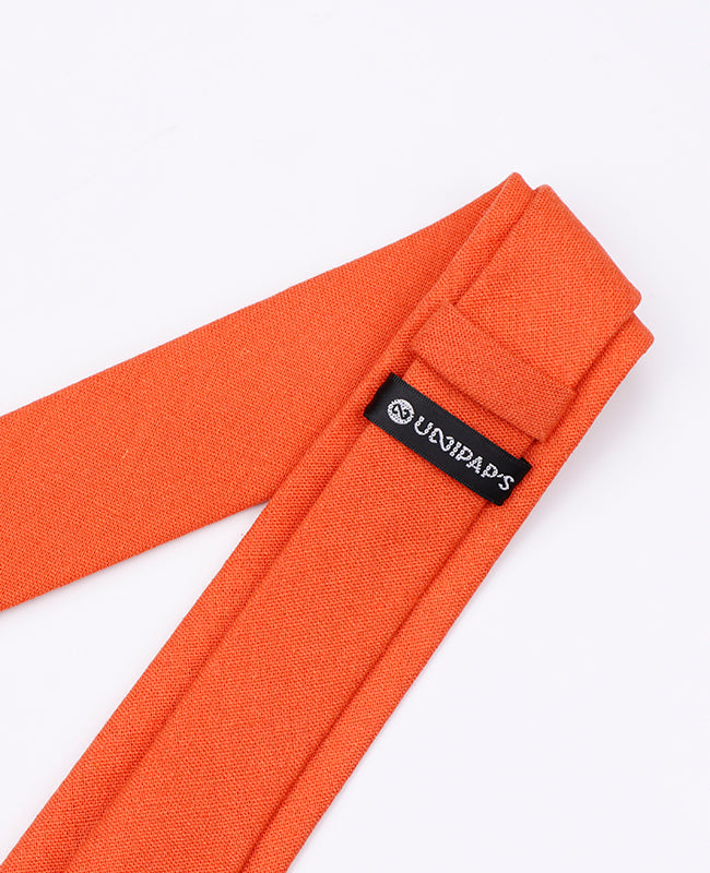 Corbata Naranja n°1 Hombre en Lino | Basile - Unipap's