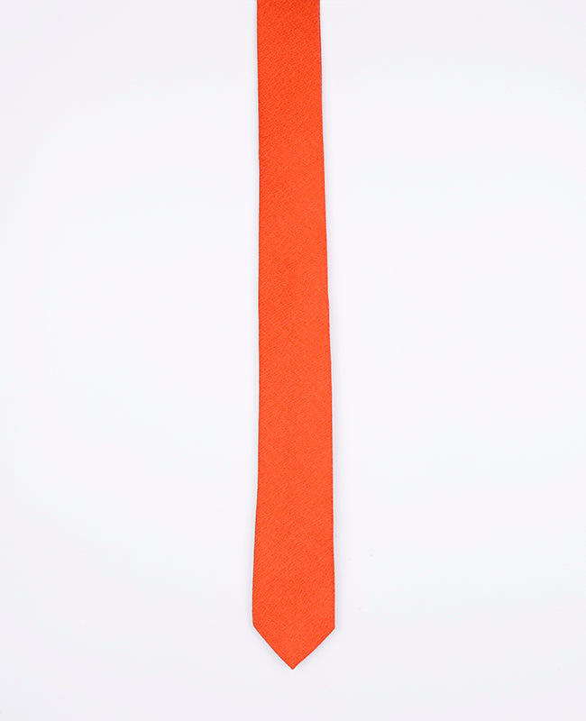 Corbata Naranja n°1 Hombre en Lino | Basile - Unipap's