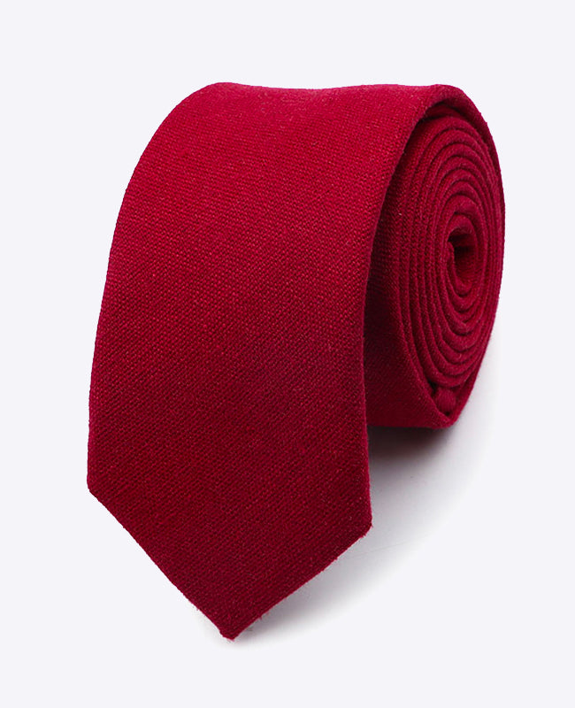Corbata Roja n°2 Hombre en Lino | Basile - Unipap's