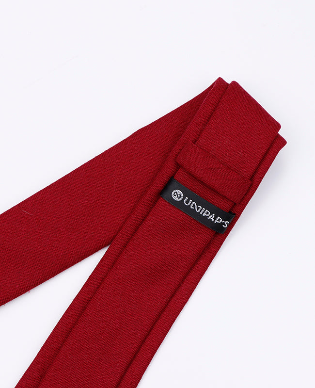 Corbata Roja n°2 Hombre en Lino | Basile - Unipap's