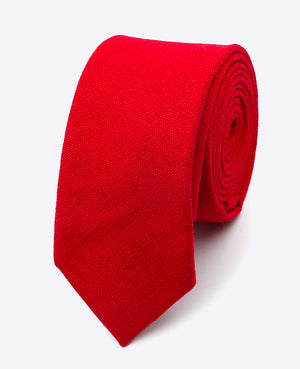 Corbata Rojo n°3 Hombre en Lino | Basile - Unipap's
