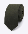 Corbata Verde n°1 Hombre en Lino «Basile»