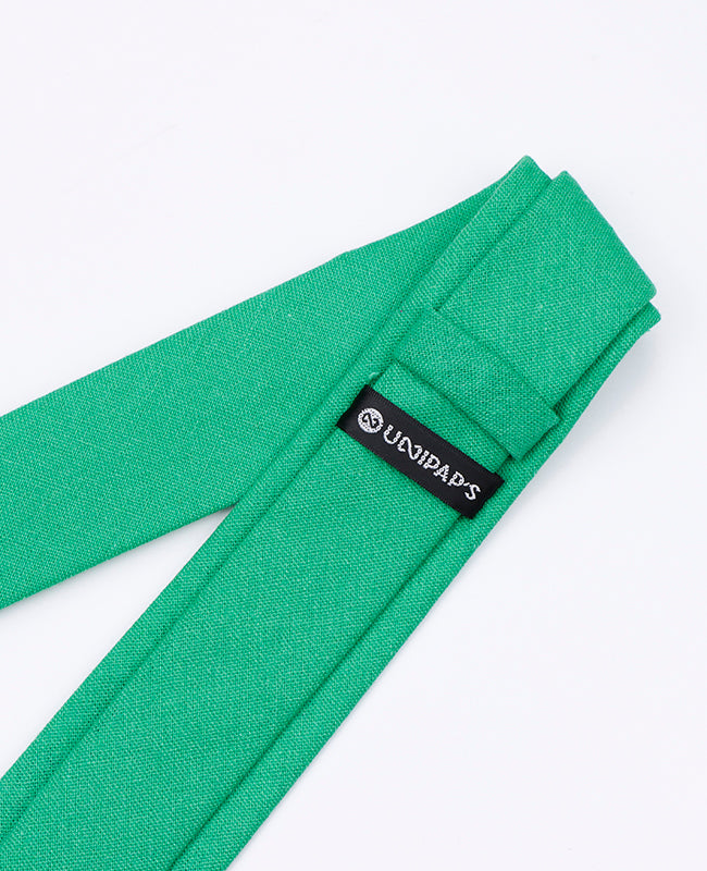 Corbata Verde n°3 Hombre en Lino | Basile - Unipap's