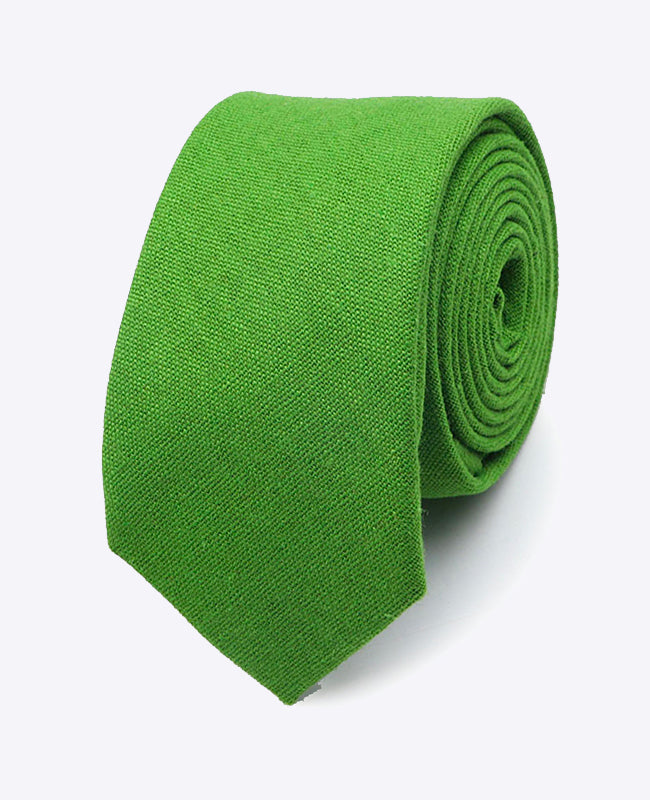 Corbata Verde n°4 Hombre en Lino | Basile - Unipap's