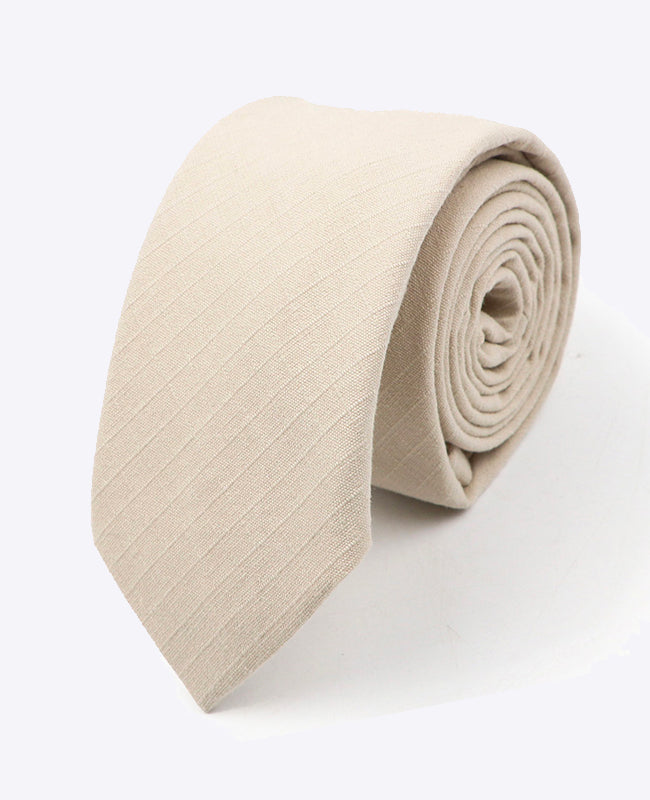 Corbata Beige en Algodón | Oscar - Unipap's