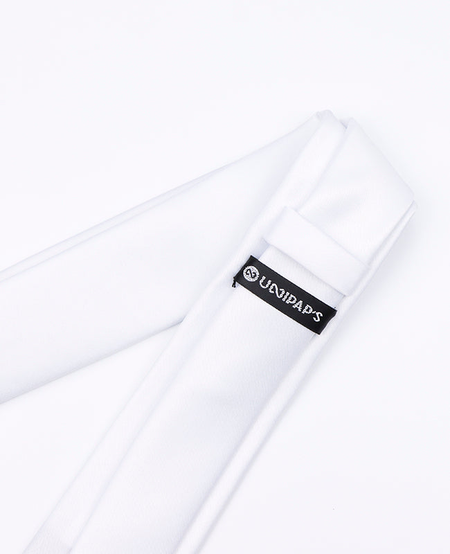 Corbata Blanco Hombre en Poliéster | Anatole - Unipap's
