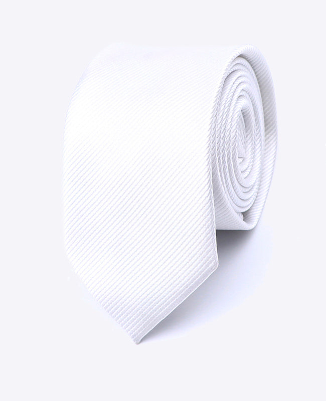 Corbata Blanco Hombre en Poliéster | Lucien - Unipap's