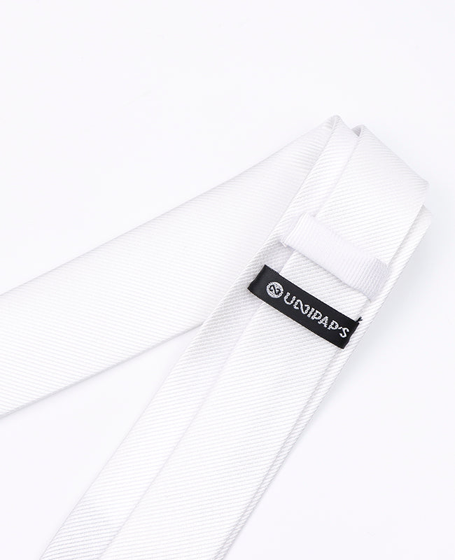 Corbata Blanco Hombre en Poliéster | Lucien - Unipap's