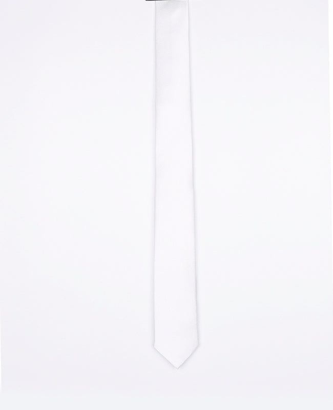 Corbata Blanco Hombre en Poliéster | Lucien - Unipap's