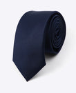 Corbata Azul n°1 Hombre en Poliéster «Anatole»