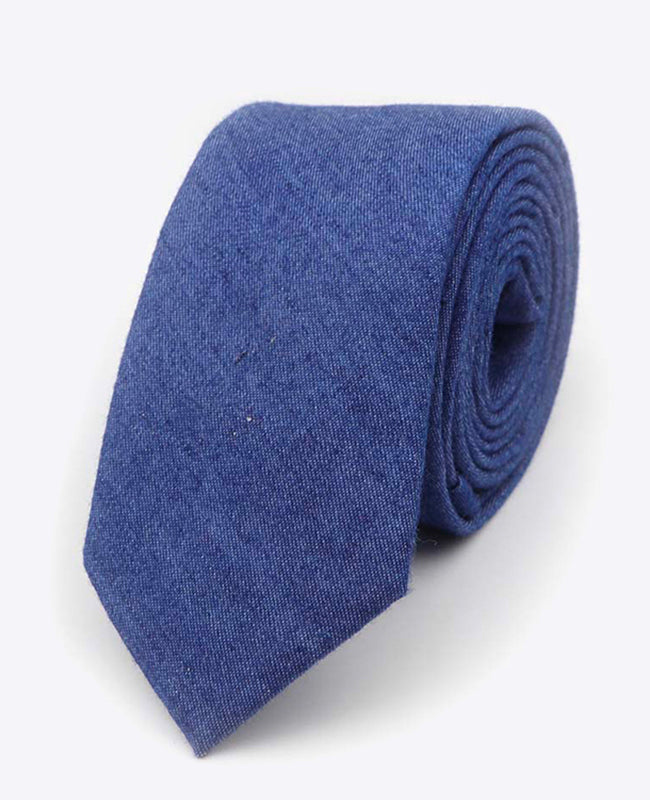 Corbata Azul n°4 Hombre en Algodón | Edgard - Unipap's