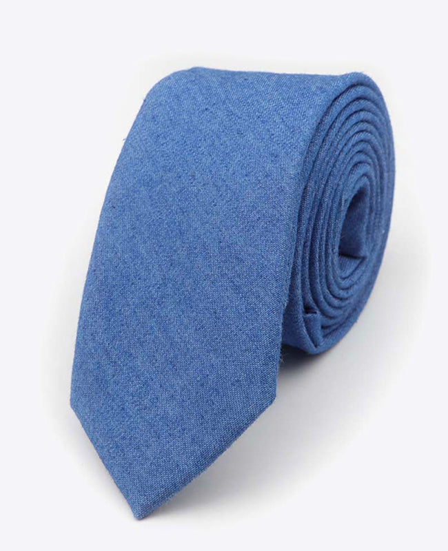 Corbata Azul n°5 Hombre en Algodón | Edgard - Unipap's