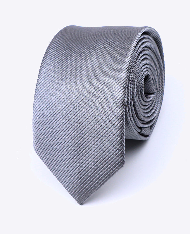 Corbata Gris n°1 Hombre en Poliéster | Lucien - Unipap's