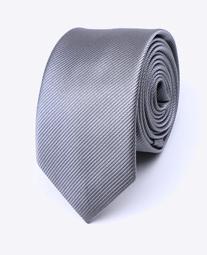 Corbata Gris n°1 Hombre en Poliéster | Lucien - Unipap's