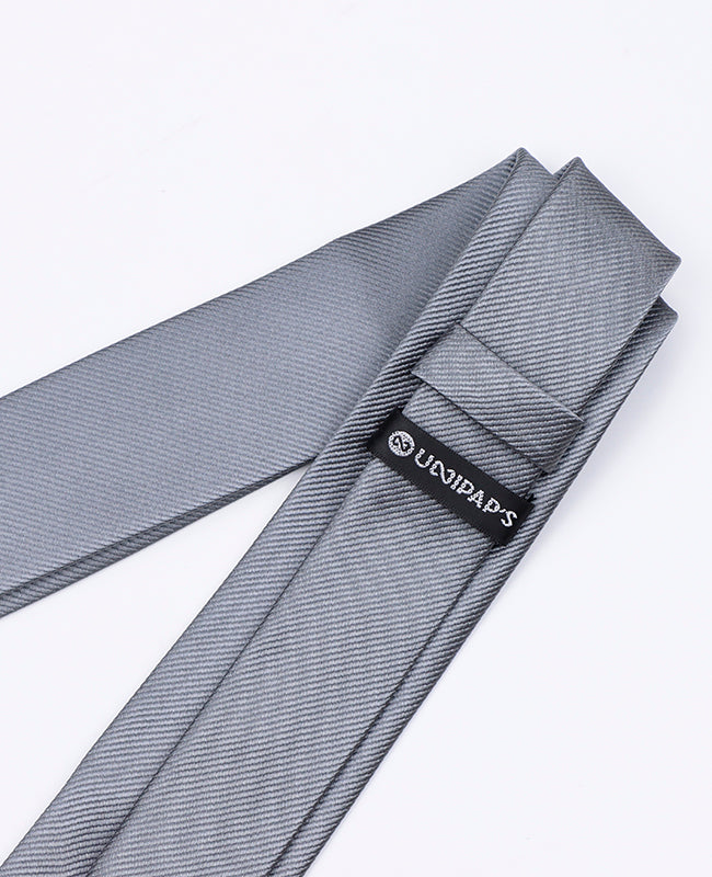 Corbata Gris n°1 Hombre en Poliéster | Lucien - Unipap's