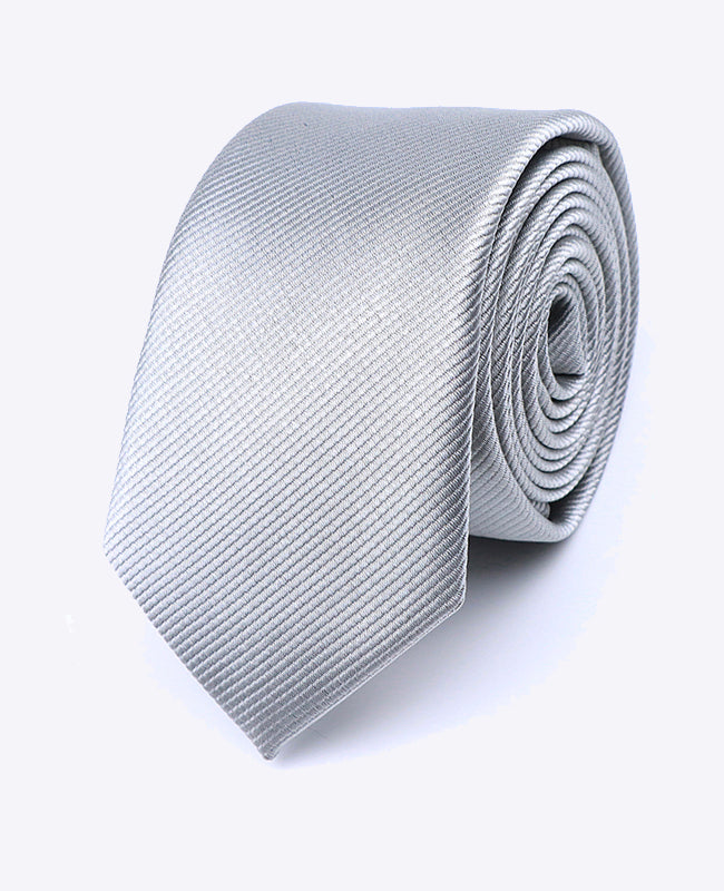 Corbata Gris n°2 Hombre en Poliéster | Lucien - Unipap's