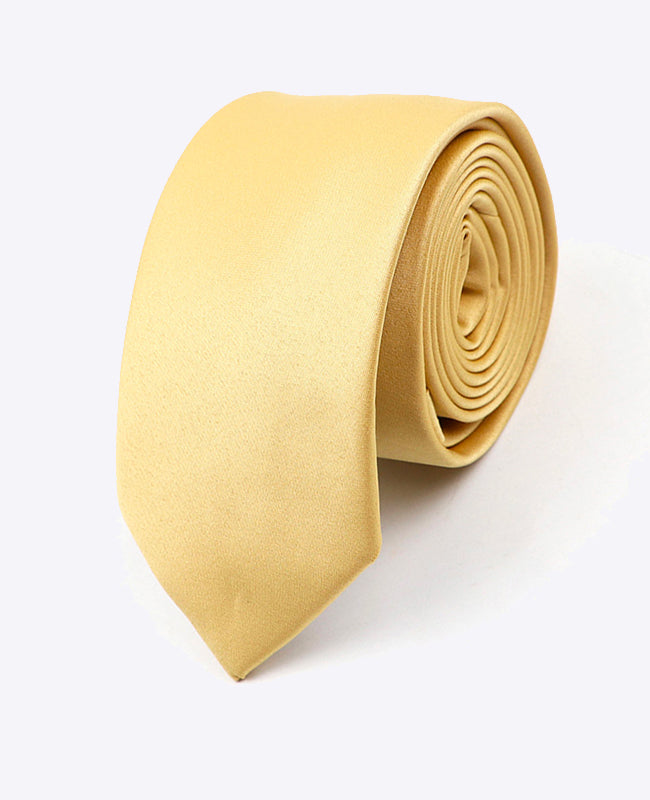 Corbata Amarillo n°2 Hombre en Poliéster | Anatole - Unipap's