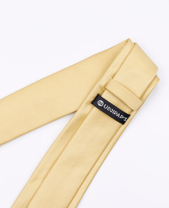 Corbata Amarillo n°2 Hombre en Poliéster | Anatole - Unipap's