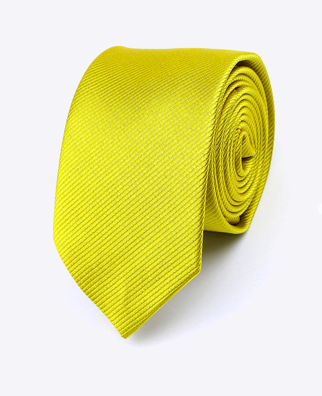 Corbata Amarillo n°2 Hombre en Poliéster | Lucien - Unipap's