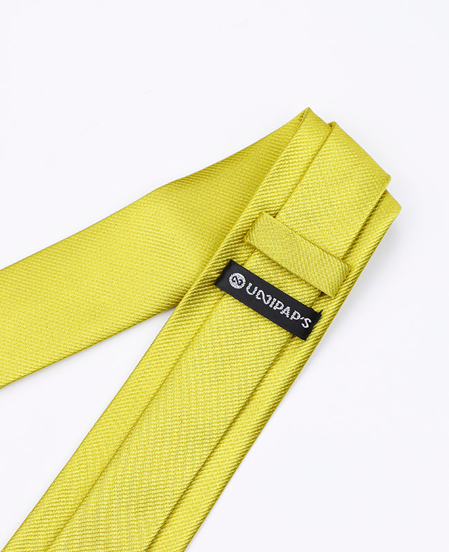 Corbata Amarillo n°2 Hombre en Poliéster | Lucien - Unipap's
