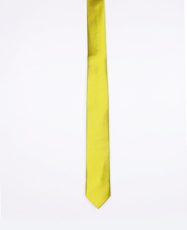 Corbata Amarillo n°2 Hombre en Poliéster | Lucien - Unipap's