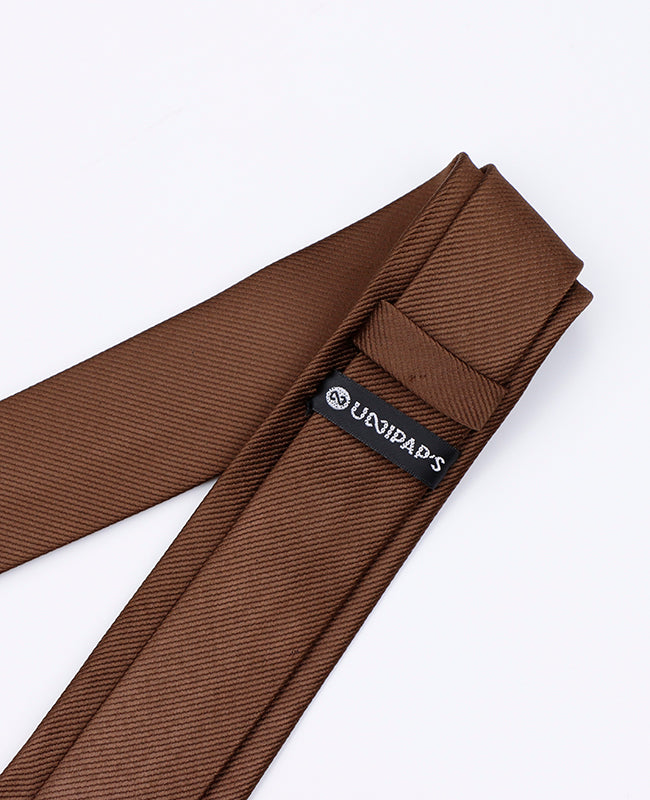 Corbata Marrón Hombre en Poliéster | Lucien - Unipap's