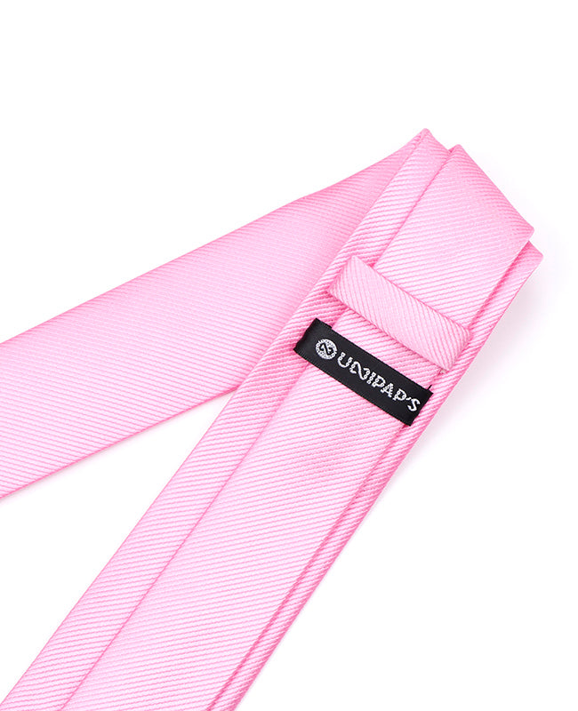 Corbata Rosa Hombre en Poliéster | Lucien - Unipap's