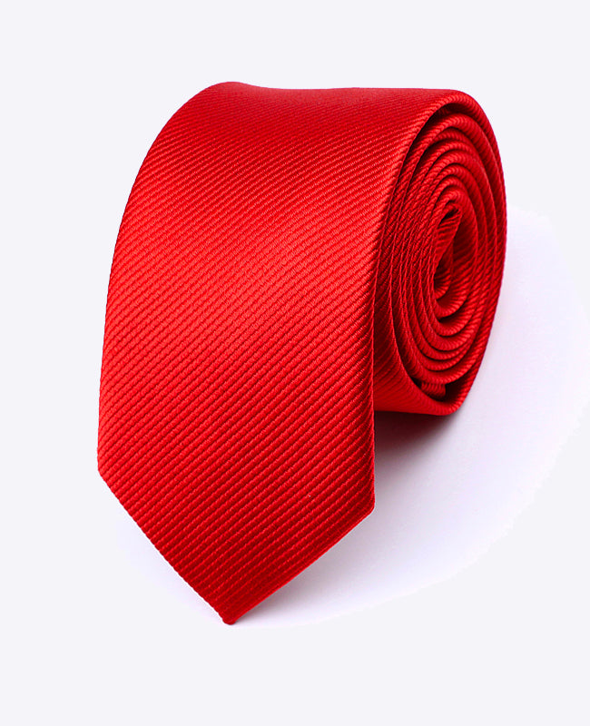 Corbata Rojo n°2 Hombre en Poliéster | Lucien - Unipap's