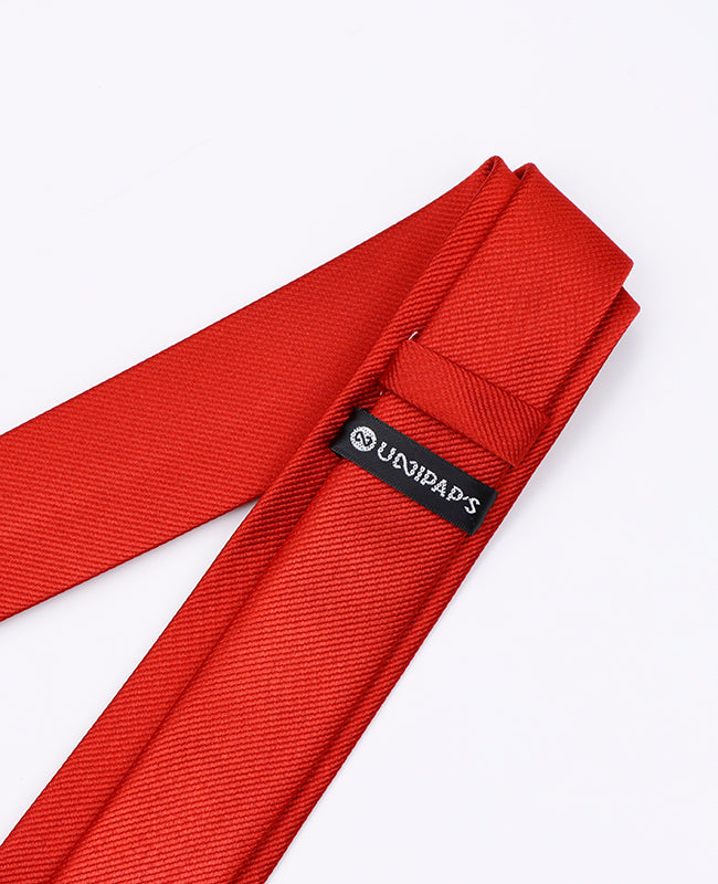 Corbata Rojo n°2 Hombre en Poliéster | Lucien - Unipap's